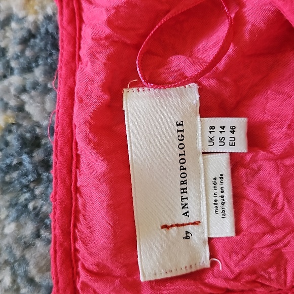 Anthropology Dani Tunic Eyelet Dress Size 14- PINK - Picture 2 of 4